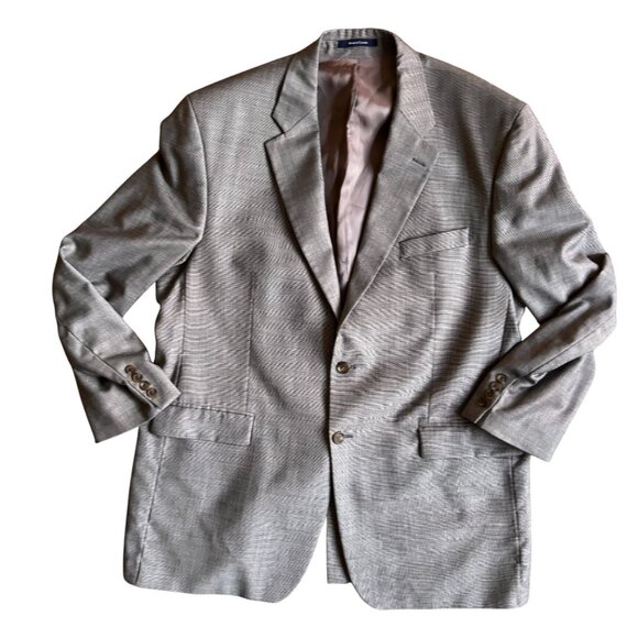 Chaps Ralph Lauren Blazer Mens 46L Wool Cashmere Sports Jacket Grey - Picture 1 of 7